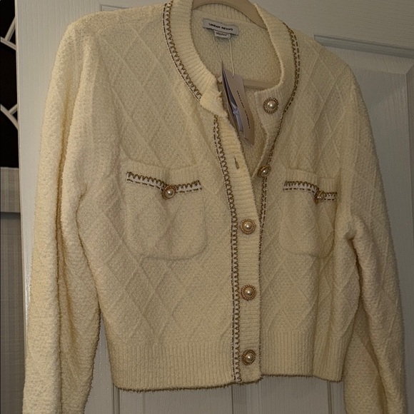 Elegant Cream Cardigan Sweater - Picture 2 of 6